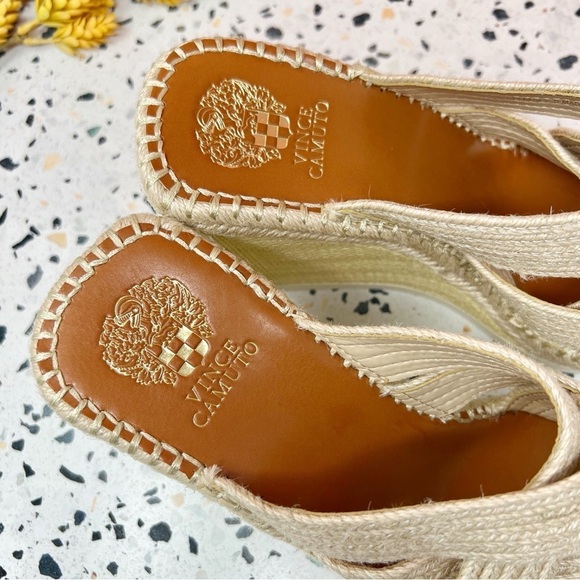 NEW Vince Camuto BAILAH Tan Cross Strap Espadrille Women’s Wedge Sandals Sz 11 - Picture 6 of 11